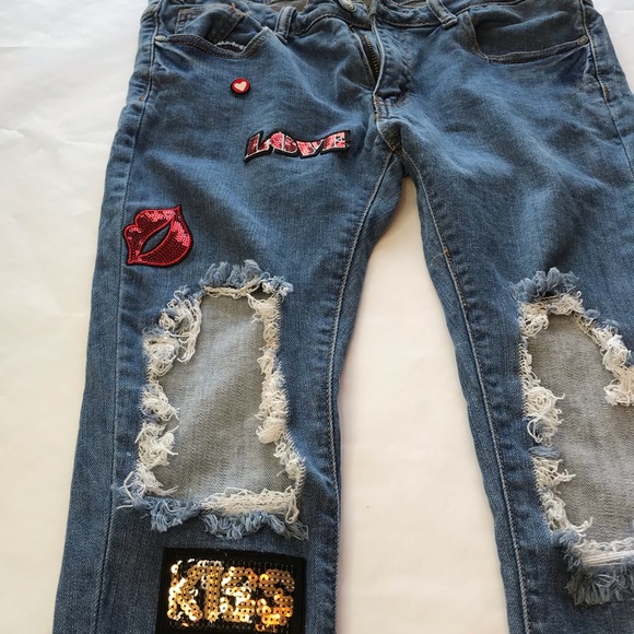 Machine Women's Distressed Skinny Jeans 31 Cotton - Picture 2 of 8